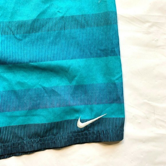 Nike Swim Trunks Board Shorts Mens Medium M Mesh Brief‎ Swoosh Colorful Striped - Picture 6 of 12